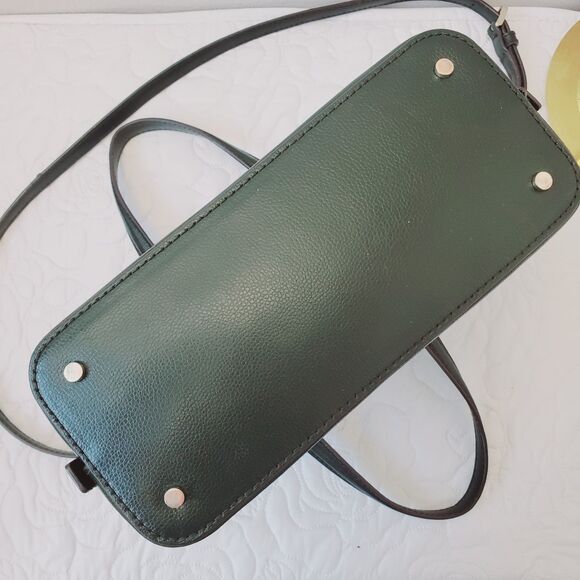 Kate Spade Patterson Drive Dome Satchel Purse Handbag Crossbody Strap Dark Green - Picture 8 of 17